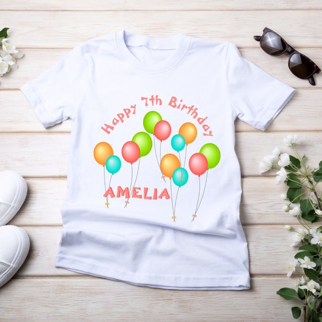 Colourful Party Balloons Birthday Guest of Honour  T-Shirt (Creator Uploaded)
