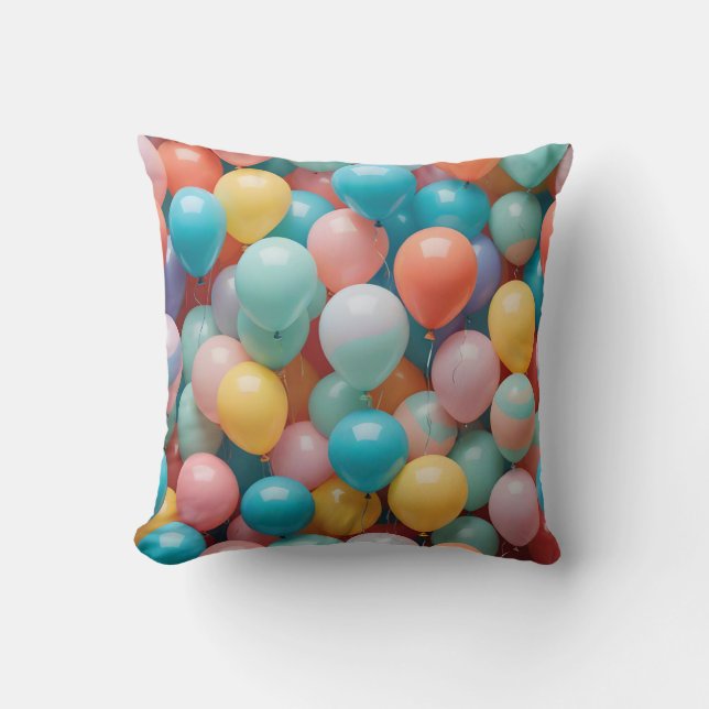 Colourful Party Balloons Pattern  Cushion (Front)