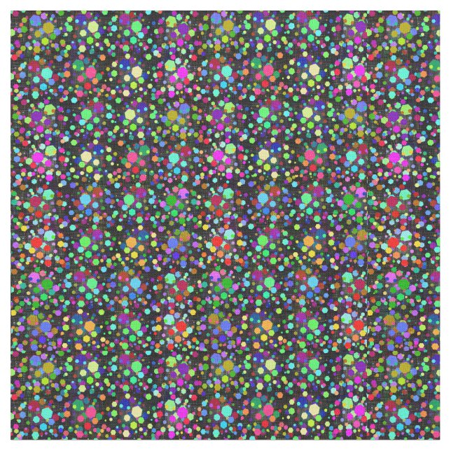 Colourful Party Confetti Fabric (Close Up)