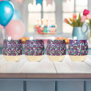 Colourful Party Glass Set Fun Birthday Drinkware