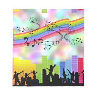 Colourful Party Music Notepad