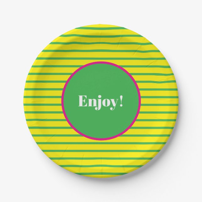 Colourful Party Paper Plates (Front)