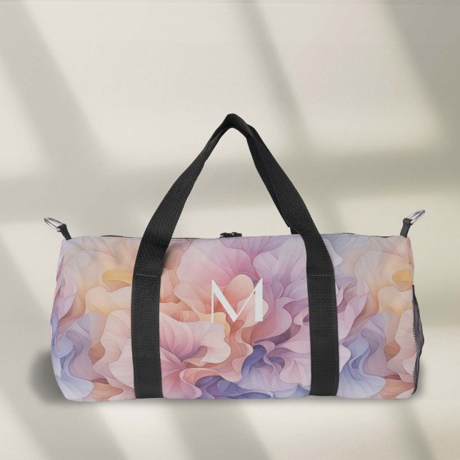 Colourful Pastel Abstract Pattern, Girly Dance Duffle Bag (Colorful pastel abstract pattern small duffel bag)