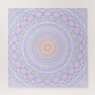 Colourful Pastel Boho Eclectic Funky Hippie Mandal Jigsaw Puzzle