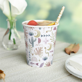Colourful Pastel Colours Boho Bohemian Paper cup
