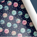 Colourful Pastel Disco Ball Ornaments Christmas<br><div class="desc">Add a touch of sparkle to your gifts with our unique Christmas wrapping paper! This festive wrapping paper brings retro glam to the holiday season,  featuring pastel watercolor disco ball ornaments and twinkling stars. Perfect for those who love a little extra shine!</div>