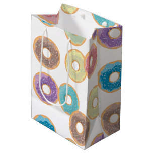 Colourful Pastel Doughnuts & Sprinkles Pattern Medium Gift Bag