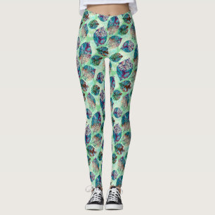 Colourful Pastel Fall Leaves Leggings