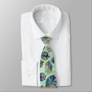 Colourful Pastel Fall Leaves Tie