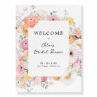 Colourful Pastel Floral Bridal Shower Welcome