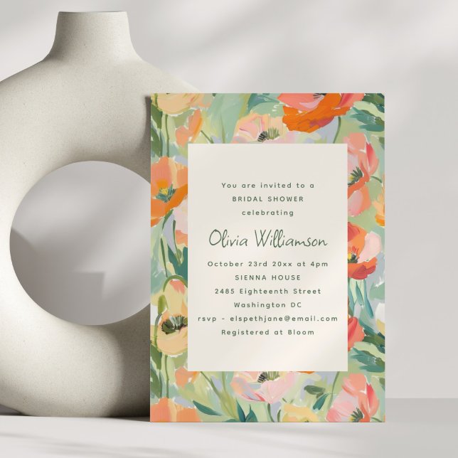 Colourful Pastel Floral Garden Bridal Shower Invitation (Creator Uploaded)