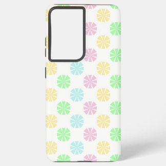 Colourful pastel flower pattern samsung galaxy case