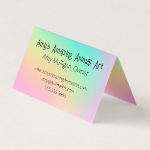 Colourful Pastel Gradient Business Card