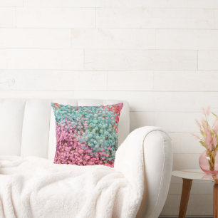 Colourful Pastel Gypsophila Baby Breath Flowers Pa Cushion