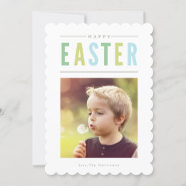 Colourful Pastel Happy Easter Holiday Card