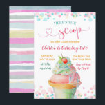Colourful pastel Here's the Scoop Kid's Birthday Invitation<br><div class="desc">Colourful pastel Here's the Scoop Kid's Birthday invitation</div>