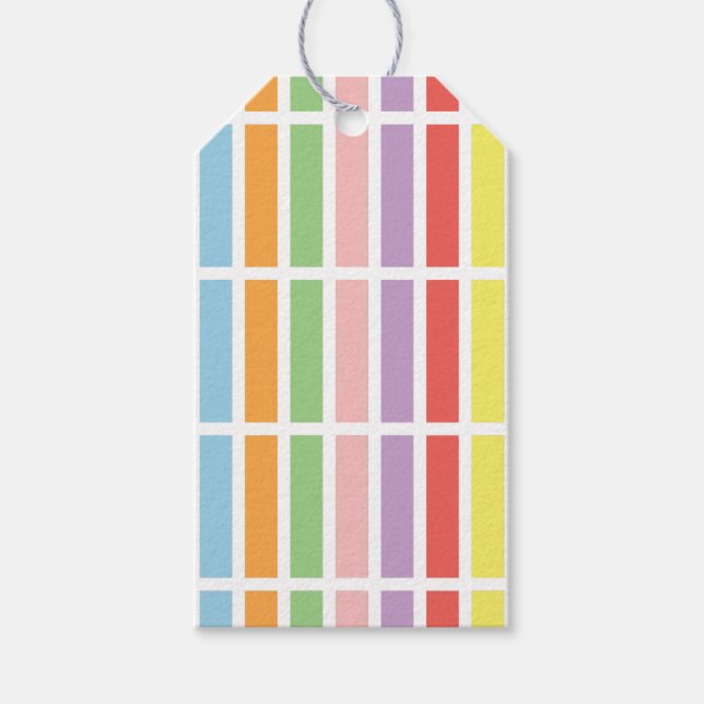 Colourful Pastel Hues Gift Tags (Front)