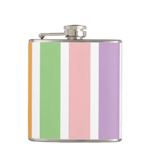 Colourful Pastel Hues Hip Flask