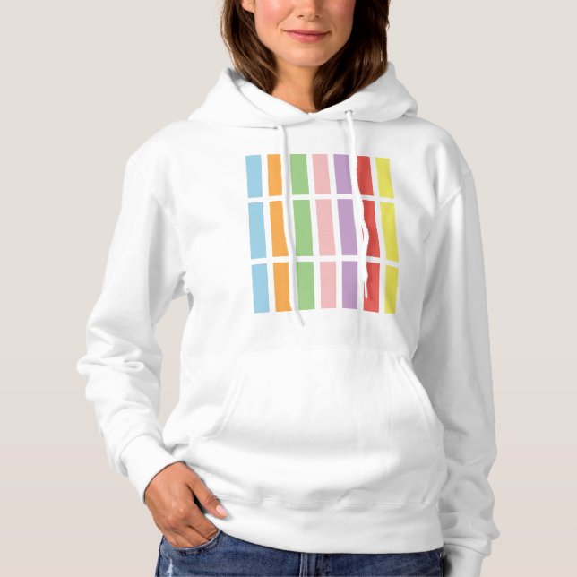 Colourful Pastel Hues Hoodie (Front)