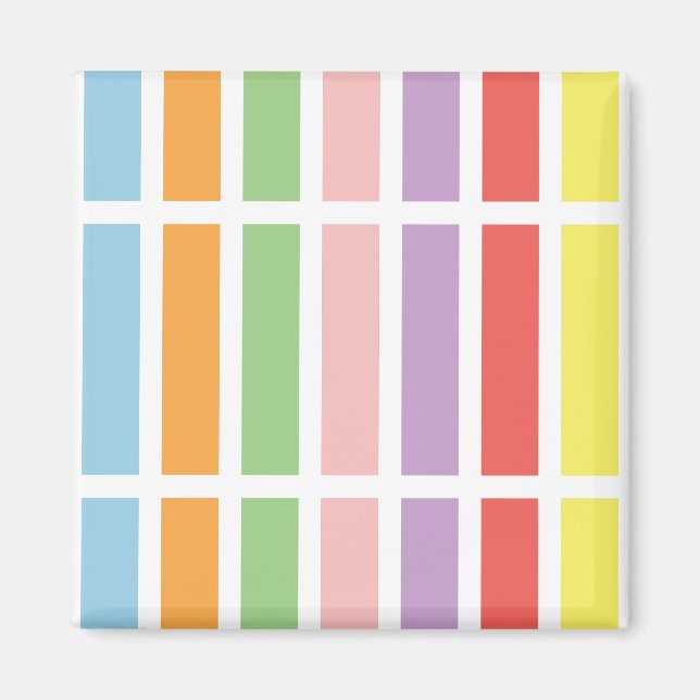 Colourful Pastel Hues Magnet (Front)