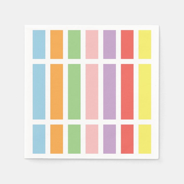 Colourful Pastel Hues Napkin (Front)