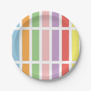 Colourful Pastel Hues Paper Plate