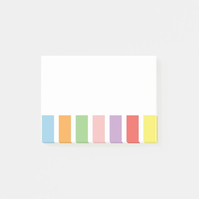 Colourful Pastel Hues Post-it Notes (Front)