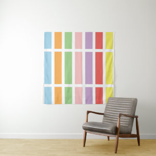 Colourful Pastel Hues Tapestry