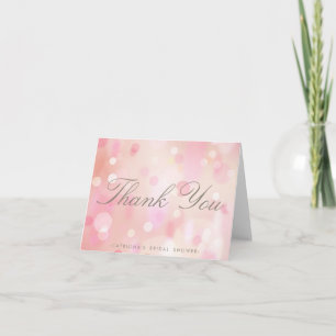 Colourful Pastel Lights Thank You Note Card