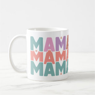 Colourful Pastel MAMA Gift Mum Coffee Mug