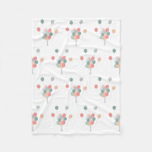 Colourful Pastel Party Balloons  Fleece Blanket