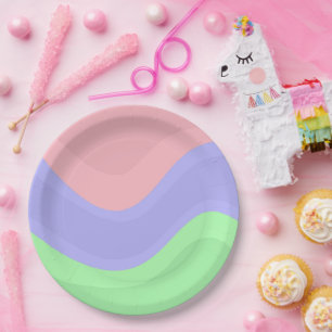 Colourful Pastel Party Paper Plate