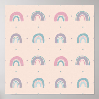 Colourful Pastel Rainbow #6 Poster