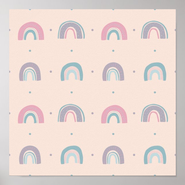 Colourful Pastel Rainbow #6 Poster (Front)