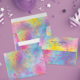 Colourful Pastel Rainbow Artistic Pretty Custom Envelope