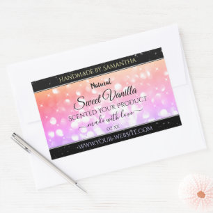 Colourful Pastel Rainbow Glitter Product Labels