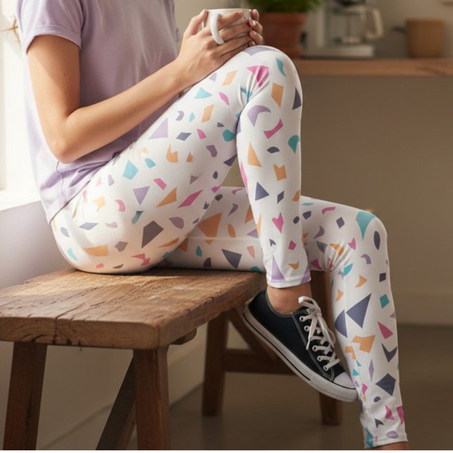 Colourful Pastel Shape Pattern Leggings (Creator Uploaded)