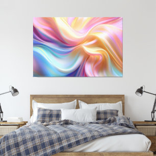 Colourful Pastel Silk Canvas Print
