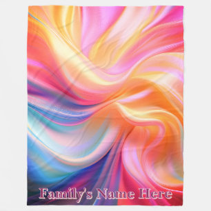 Colourful Pastel Silk Fleece Blanket