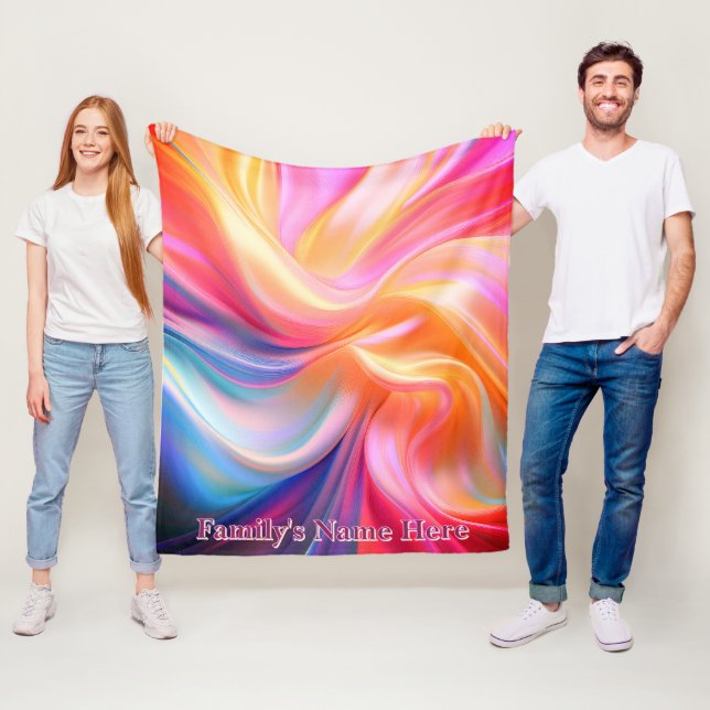 Colourful Pastel Silk Fleece Blanket (In Situ)