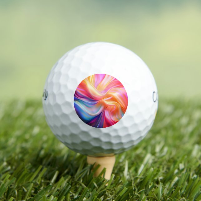 Colourful Pastel Silk Golf Balls (Insitu Tee)
