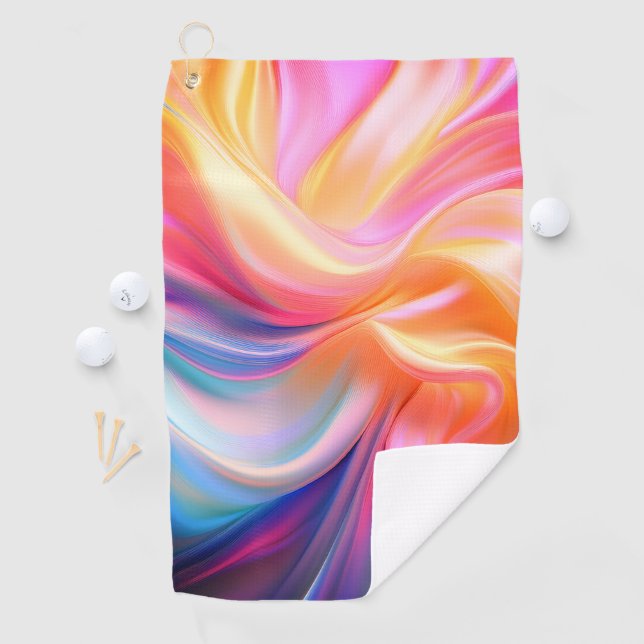 Colourful Pastel Silk Golf Towel (InSitu)