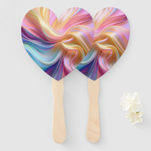 Colourful Pastel Silk Hand Fan