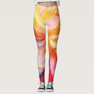 Colourful Pastel Silk Leggings