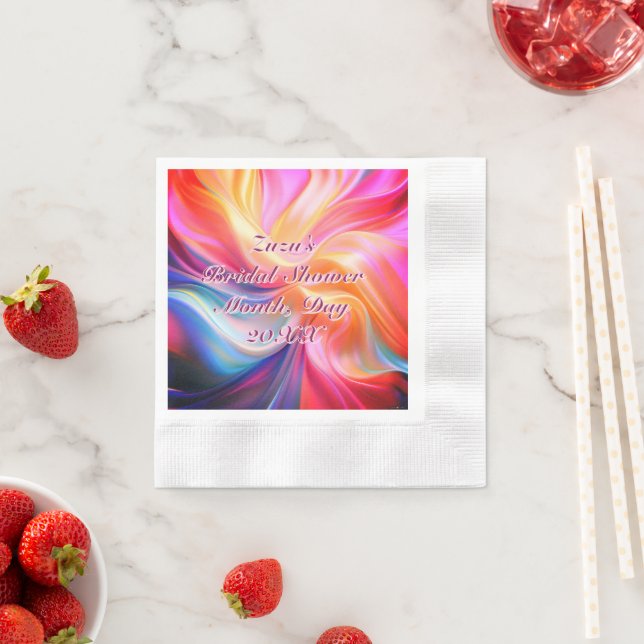 Colourful Pastel Silk Napkin (Insitu)
