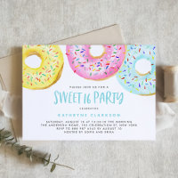 Colourful Pastel Sprinkle Doughnuts Sweet 16 Party