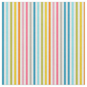 Colourful Pastel Stripes Fabric