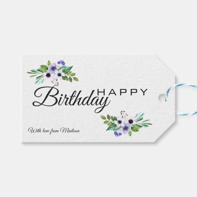 Colourful Pastel Tones Bouquet Gift Tags (Front (Horizontal))