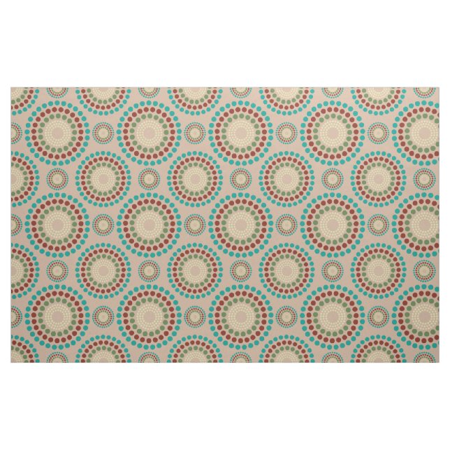 Colourful Pastel Tones Circles Geometric Pattern Fabric (Fat Quarter)