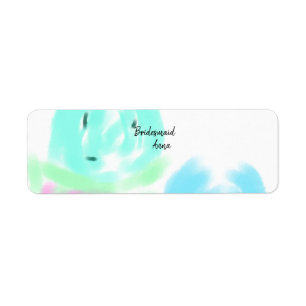 Colourful pastel watercolor floral bridemaid add n